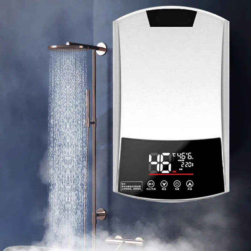 Ce belgesi enerji tasarrufu küçük taşınabilir indüksiyon Tankless şofben banyo sıcak anlık elektrikli SU ISITICI duş