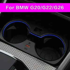 BMW için bardak tutucu işık hızlı şarj yerleştirme cihazı senkron ortam ışığı 2 serisi 3 serisi 4 serisi yeni iç kitleri - Product Image 2
