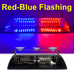 ไฟบีคอน2สีสีแดงน้ำเงินที่ปรึกษาจราจร16 LED ที่แจ้งเตือนไฟกะพริบสัญญาณเตือนอันตรายฉุกเฉินติดกระจกหน้ารถ - Product Image 4