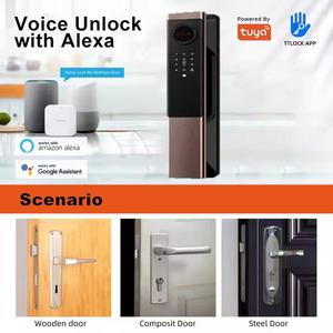 Tuya interfono Video controllato da APP 3D Face Camera Smart Lock con chiave digitale con Password Card per porta di vetro - Product Image 5