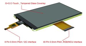 4,3 Zoll 480 X800 RGB-Schnitts telle TFT LCD-Display mit Touch panel - Product Image 2