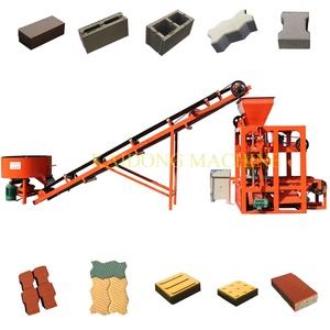 Macchina per la produzione di blocchi in calcestruzzo Qt4-23A semi-automatica macchine per mattoni multifunzione con metodo di vibrazione di materie prime cementizie - Product Image 2