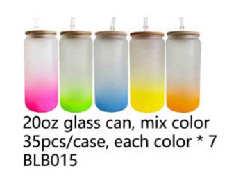BLB015 20oz verre peut, mix couleur