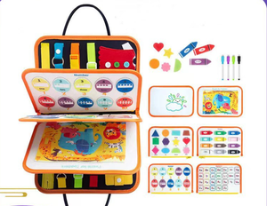 Hoge Kwaliteit Montessori Educatief Drukke Bord Speelgoed Kleurrijk Vilt Boek & Dinosaurus Gevormd Nieuw Speelgoed Voor Kinderen Populaire Kinderen Drukke Tas - Product Image 6