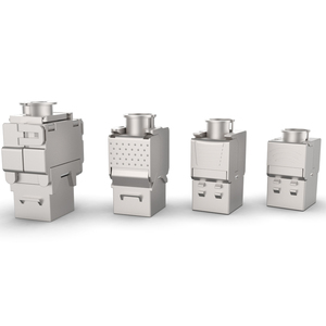 Enmane <strong>Different</strong> Size Keystone Jack Cat6A SFTP Tool-less RJ45 Female Connector Module FTP <strong>Type</strong> - Product Image 2