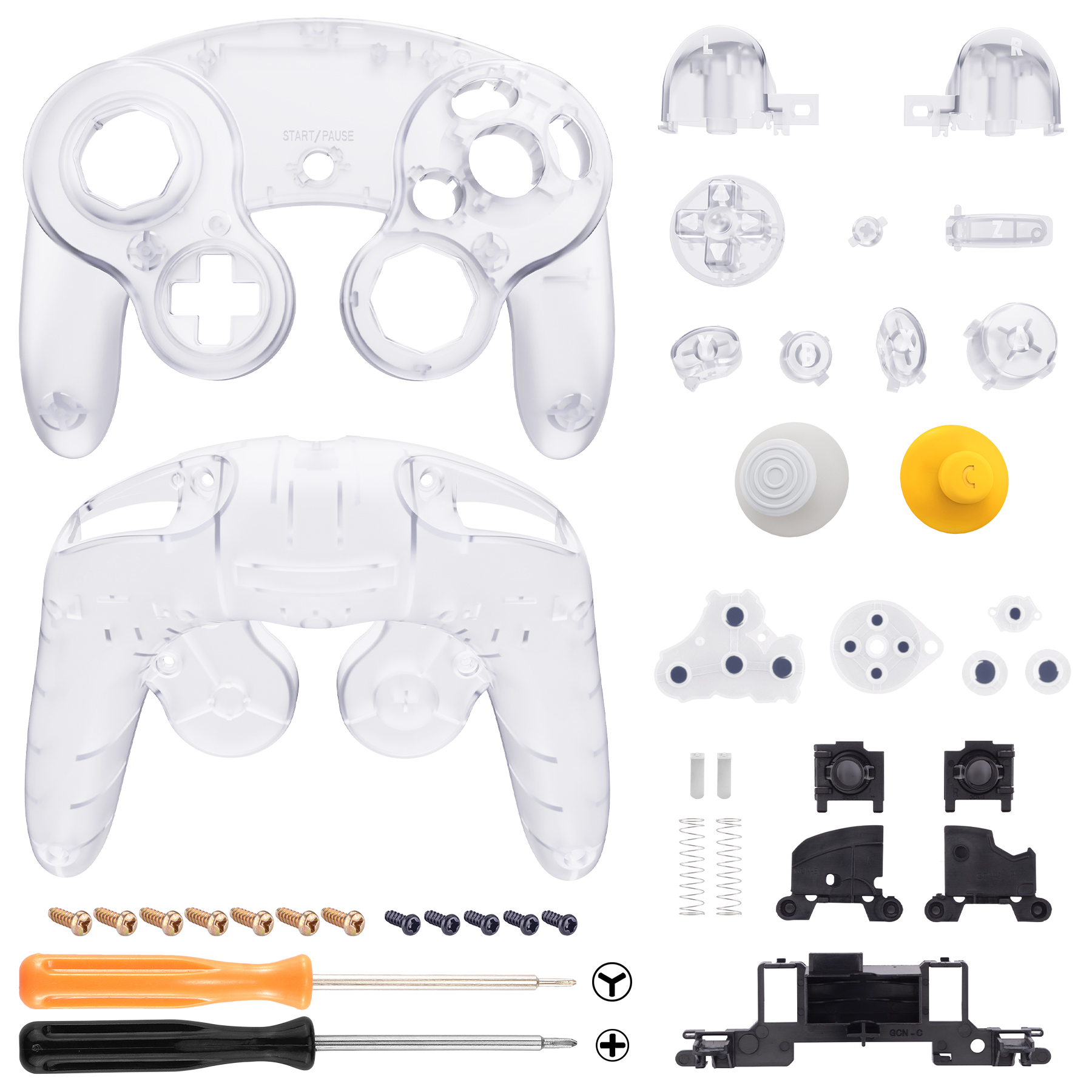 Clear Full Set Shell Buttons for NS Gameboy Cube GCNM5003