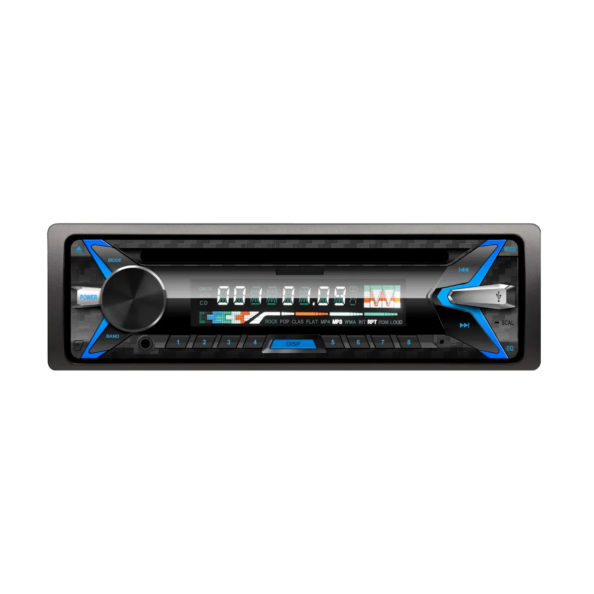 เครื่องเล่นดีวีดีในรถยนต์ระบบเสียงวิทยุ FM ระบบนำทางด้วย USB MP3 MP5
