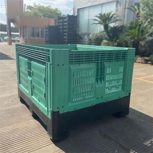 810 Heavy Duty Logistics Ventilation Plastic Pallet Box Large <strong>Stackable</strong> Collapsible Pallet Boxes for Vegetables and Fruit - Product Image 2