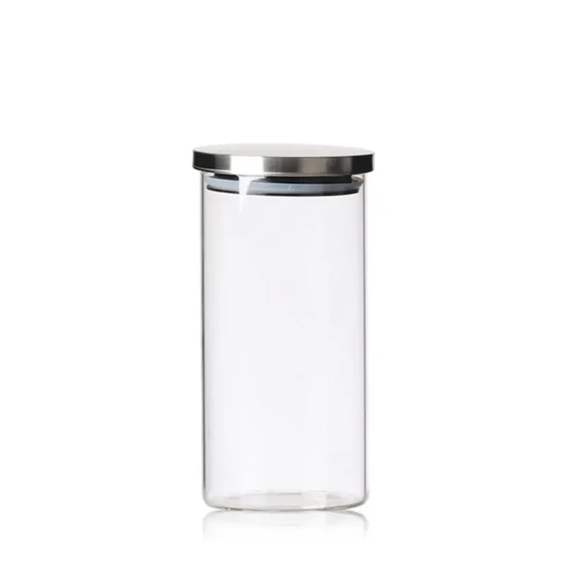 Glass containers with lids / glass storage jars for pantry / glass canisters with lids
