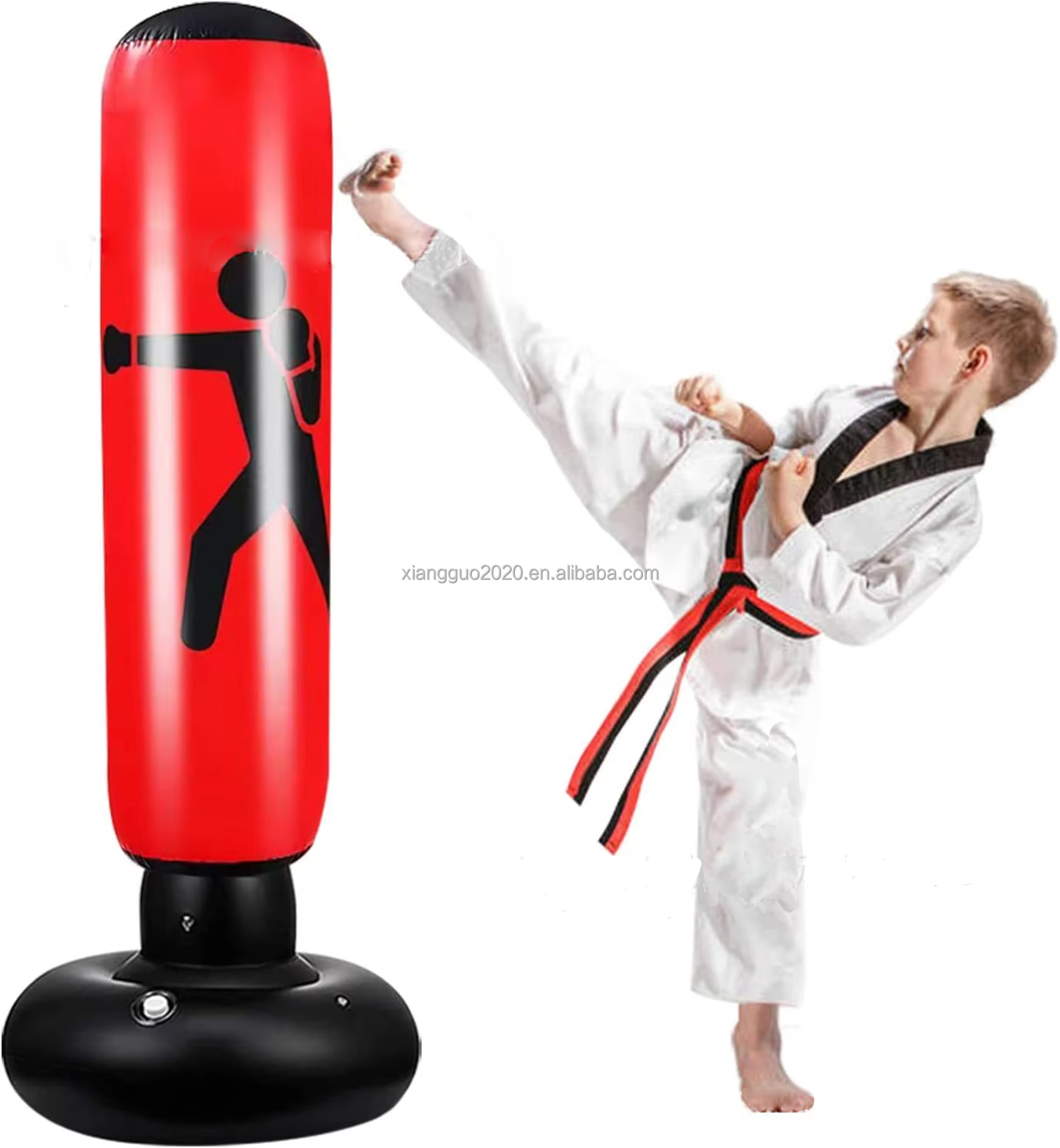 Poing rouge et noir - 160 cm