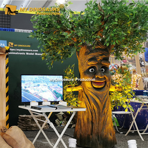 Benim DINO AP097 eğlence parkı Animatronic konuşan ağaç konuşan cazibe