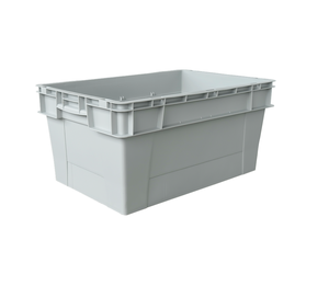 Recyclable 650x440x310mm HDPE Storage Box Solid Nestable Plastic Crate Cargo <strong>Logistics</strong> Turnover Crate Stackable <strong>Nesting</strong> Feature - Product Image 1