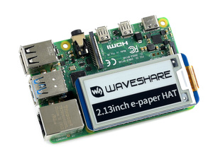 Waves hare 2,13-Zoll-E-Ink-Display HAT für alle Raspberry Pi und Jetson Nano 250x122 SPI Schwarz/Weiß-Farb unterstützung Partielle Aktualisierung - Product Image 3