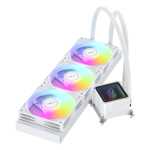 Coolleo 360 Đen argb làm mát bằng nước trường hợp máy tính vô hạn Gương Thần ánh sáng đồng bộ hóa hỗ trợ 1700/AM5 4pin cho CPU Cooler - Product Image 5