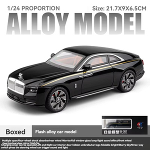 Rolls Spectre 1:24 pres döküm Model araba Metal tahsil ses ve ışık geri çekme kapı açık dekor oyuncak çocuklar için - Product Image 6