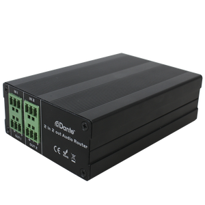 Sistema de entrada auxiliar de micrófono equilibrado, conector phoenix, Dante Audio I/O con fuente de alimentación de 12V DC - Product Image 2