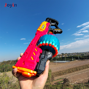 Elektrik büyük Dart tabancası tam otomatik makineli tüfek hızlı yangın 20 Dart dönen davul akülü kumandalı motorlu oyuncak Blaster - Product Image 5
