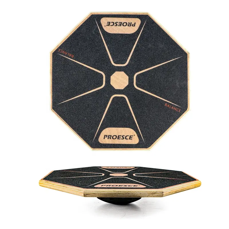 特許取得済みの八角形バランス安定性トレーナー滑り止め木製ウォブルバランスボード
