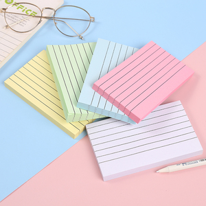 Bloc de notas de color pastel colorido escolar papelería personalizada al por mayor de 3*5 pulgadas Bloc de notas cuadrado de Color sólido Notas adhesivas de oficina - Product Image 4
