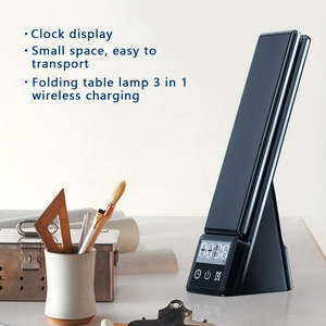 Multifunctional Alarm Clock Digital Clock 5in1 <strong>Charging</strong> Station Adjustable Modern LED Desk Table <strong>Lamp</strong> with Wireless <strong>Charging</strong> - Product Image 6