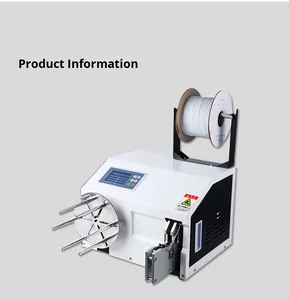 เครื่องม้วน ปอก ผูกสายไฟอัตโนมัติเต็มรูปแบบ สำหรับสายเคเบิลข้อมูลเครือข่าย สายไฟ สาย USB แบบม้วน แบบมัดเป็นช่อ แบบมัดหลอด แบบมัดลวด แบบมัดเส้นลวด 220V - Product Image 2