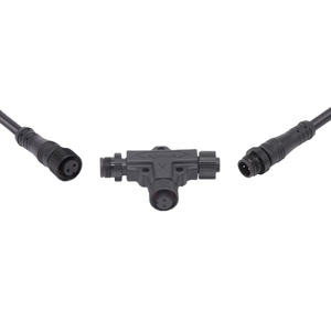 Conector T de 2 pines M12, macho de Metal, 1 entrada, hembra, 2 salidas, iluminación LED/conector de Sensor, Conector de iluminación RGB impermeable IP - Product Image 1