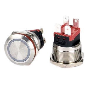 Metal on off Reset Ip67 <strong>Push</strong> <strong>Button</strong> 12v Illuminated Momentary <strong>Led</strong> <strong>Push</strong> <strong>Button</strong> <strong>Switch</strong> Waterproof 16mm 22MM <strong>with</strong> Socket - Product Image 3
