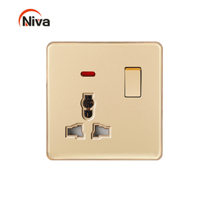 Niva Multifunktion geschaltete Universal buchse EU Standard Gang Wand schalter Design Farb schalter - Product Image 4