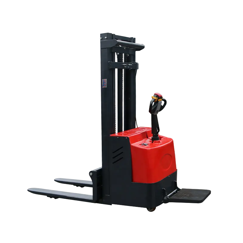 1000Kg Đầy Đủ Điện Pallet Stacker Kho Ngã Ba Lift Với Nâng Chiều Cao 1600 Mét