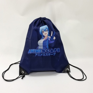 Mochila de poliéster impermeable de satén con cordón, Bolso pequeño de algodón con cordón, estampado personalizado, para deportes, lona, nailon - Product Image 4