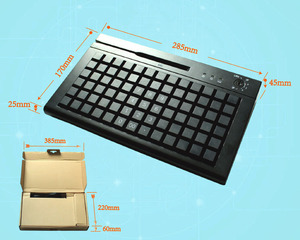 Wholesale 78-Key <strong>Mechanical</strong> Cherry MX POS <strong>Programmable</strong> <strong>Keyboard</strong> with Magnetic Stripe Card Reader (MKB78) for POS Systems - Product Image 5