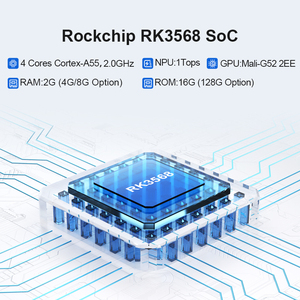 Computadora de Control Industrial Integrada RK3568 Ubuntu Linux Android RS232 AI Edge Computing Box 8GB Memoria 4GB RAM Fanless Stock