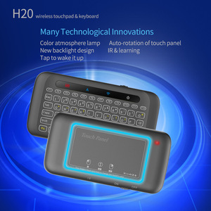H20 Mini teclado táctil Teclado inalámbrico Air Mouse Flying Mouse LED retroiluminado Infrarrojo Aprendizaje Mini teclado - Product Image 5