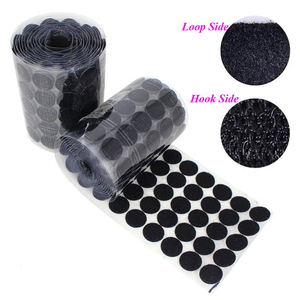 自粘尼龙钩环点带粘胶硬币钩环点直径自抓钩环正方形 - Product Image 1
