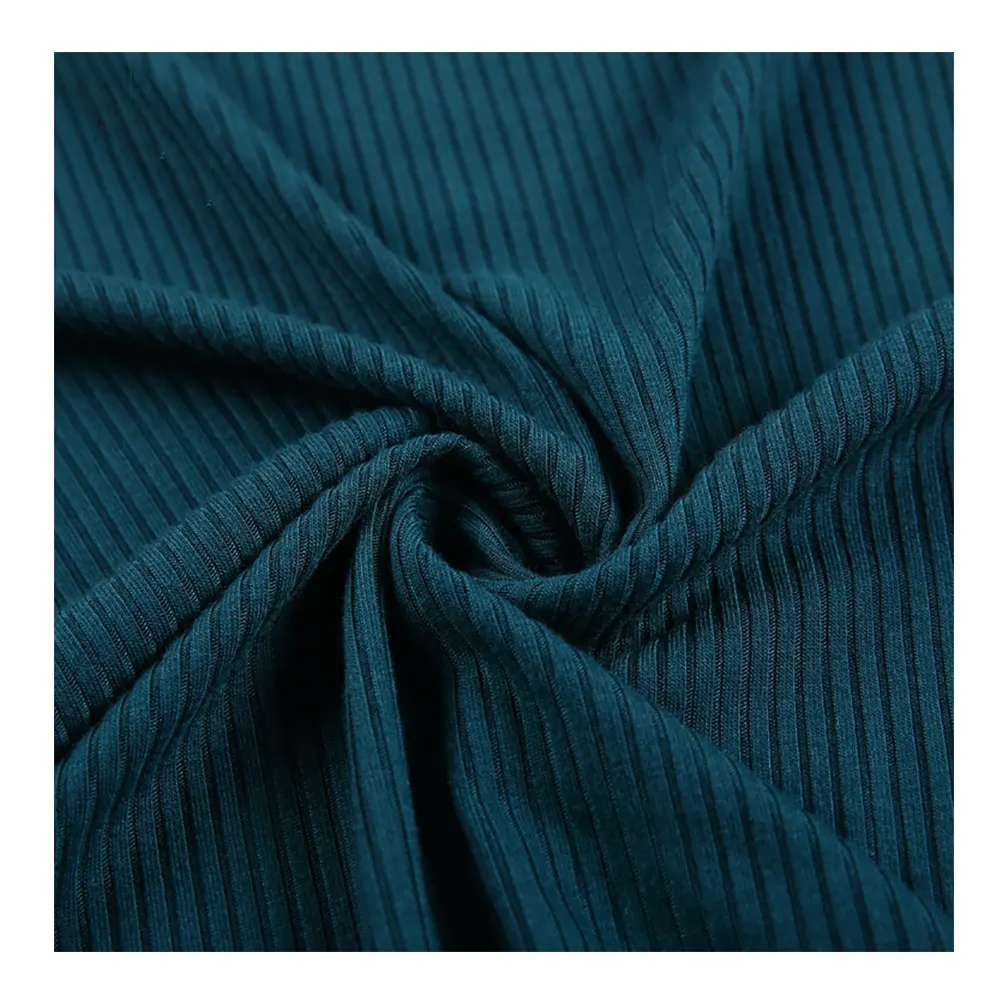 2023 Most popular viscose spandex rayon spandex 4x2 Rib knit fabric for tight