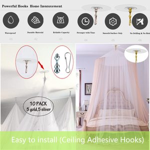 10PC粘性吊钩用于悬挂无钉粘性吊钩悬挂实用吊钩 - Product Image 3
