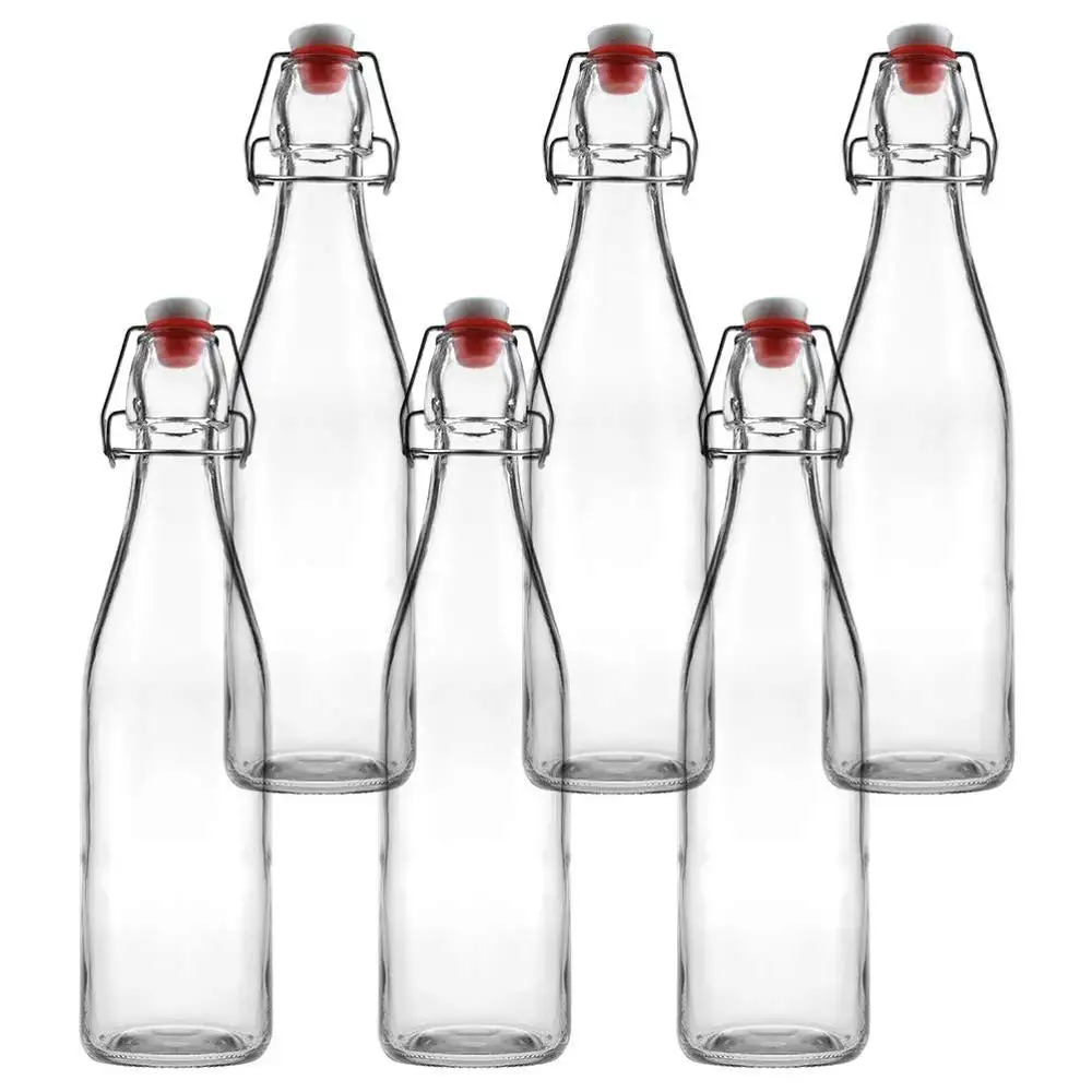 EZ Cap 500 мл откидные бутылки для домашнего пивоварения, стеклянные бутылки Grolsch с заглушкой 16 унций