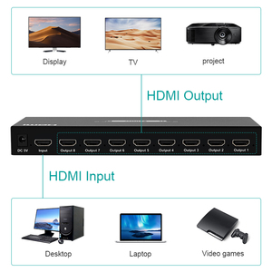 Oem Hot Sale 4k30hz Video Distributor Hd Display <strong>1</strong> in <strong>8</strong> Out Hdmi Switch <strong>Splitter</strong> <strong>8</strong> Port Hdmi <strong>Output</strong> <strong>Splitter</strong> - Product Image 3