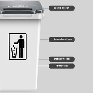 商用户外HDPE垃圾桶塑料分类垃圾桶厨房家庭社区卫生盖 - Product Image 6
