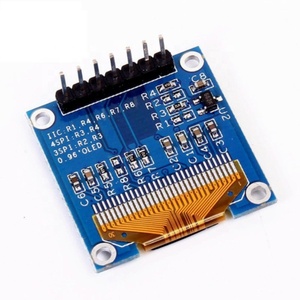 OLED 0,96 Zoll Display Modul SSD1306 I2C IIC SPI Serie 128X64 LCD 4 Stifte Gelbblau Weißblau für Arduino(Stift-Kopfern kopfert