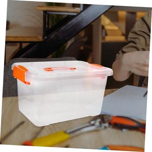 家用耐用盖子可堆叠塑料储物盒整理容器 - Product Image 6