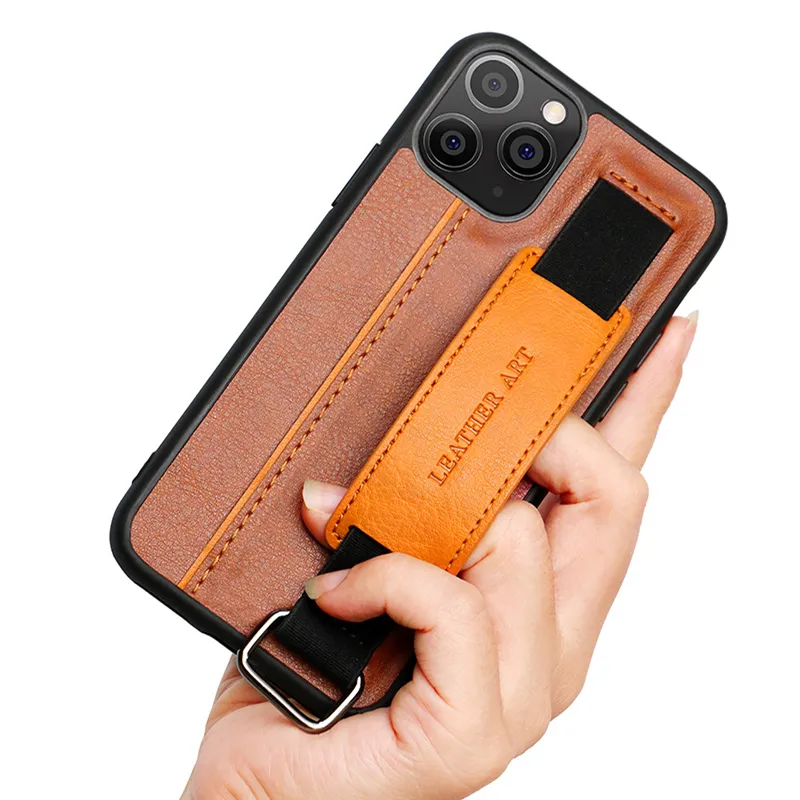 Voor Iphone 14 Multi Functie Leather Case Met Polsband Card Slot Telefoon Stand Cover Wallet Case Voor Iphone 14 13 12 11 Pro Max