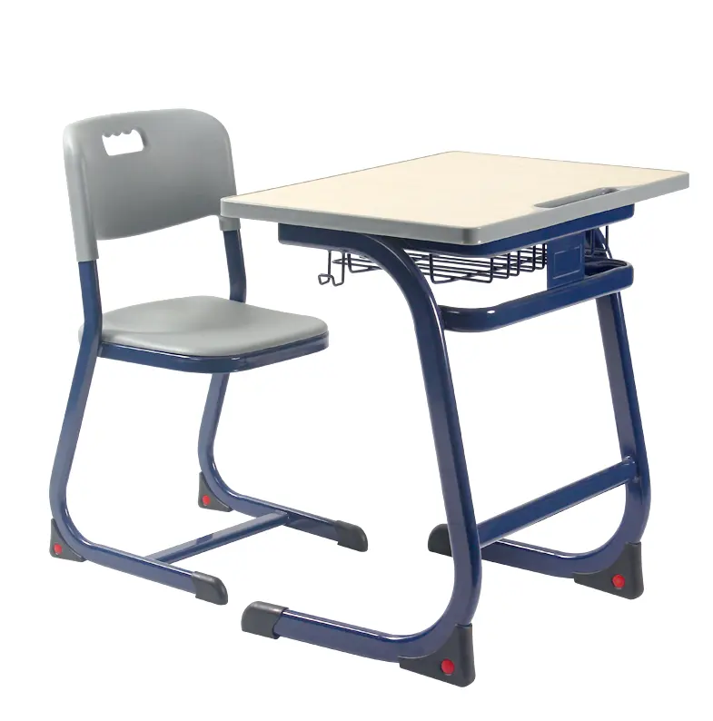 Ensembles de mobilier scolaire en métal de bonne qualité, bureau d'école et chaise d'étude pour enfants avec ensembles d'articles scolaires durables