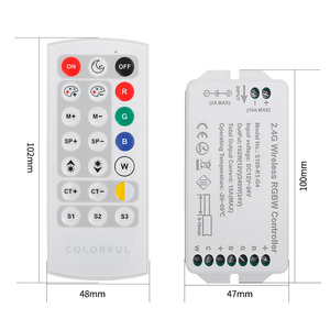 Prezzo di fabbrica senza fili Touch 5CH RGBCCT RF 2.4G LED telecomando per l'illuminazione