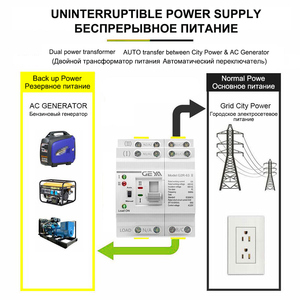 GEYA G2R 220V 16A 32A 40A 50A 63A自动转换开关 (ATS) 自动转换开关2P 4p发电机ATS控制器 - Product Image 2