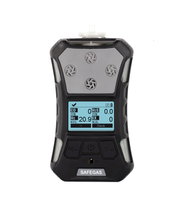 Safegas เครื่องตรวจจับก๊าซแบบพกพา CH4 H2S Co O2 NH3เซนเซอร์นำเข้า5ใน1ได้รับการรับรองด้วยฟังก์ชั่นการแจ้งเตือน - Product Image 1