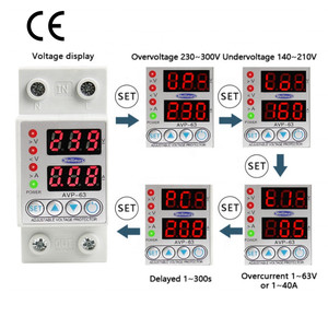 MLSS1VA-63 Current Limiting Adjustable <strong>Voltage</strong> Protector Household 220v Auto Recovery Over Under <strong>Voltage</strong> Relay Protector - Product Image 1