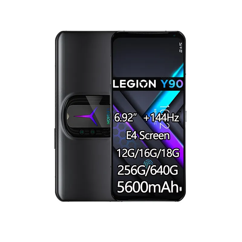 Legion Y90 Ponsel Gaming, Snapdragon8 12GB + 256GB 6.92 FHD 144Hz Layar Gaming AMOLED Ponsel 5G Baterai 5600MAh Kamera 64MP