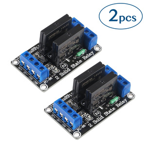 2PCS 5V 2チャンネル2Aソリッドステートリレーモジュール高レベルトリガーミニ耐久デザインヒューズ付きDIYプロジェクト - Product Image 2