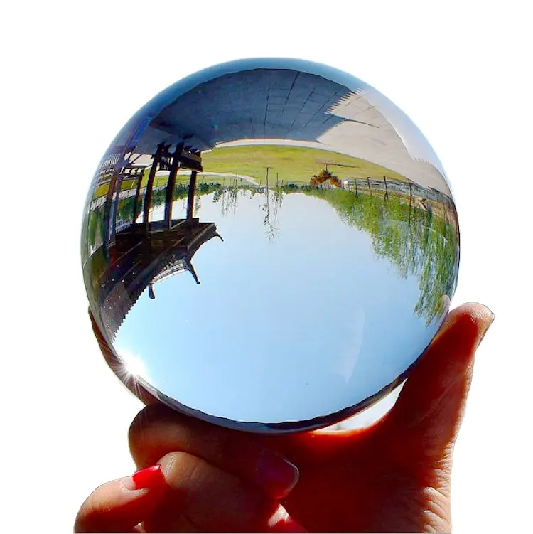 Boule de verre super transparente, boule de cristal colorée personnalisée, boule de cristal k5 k9 pour la prise de photos